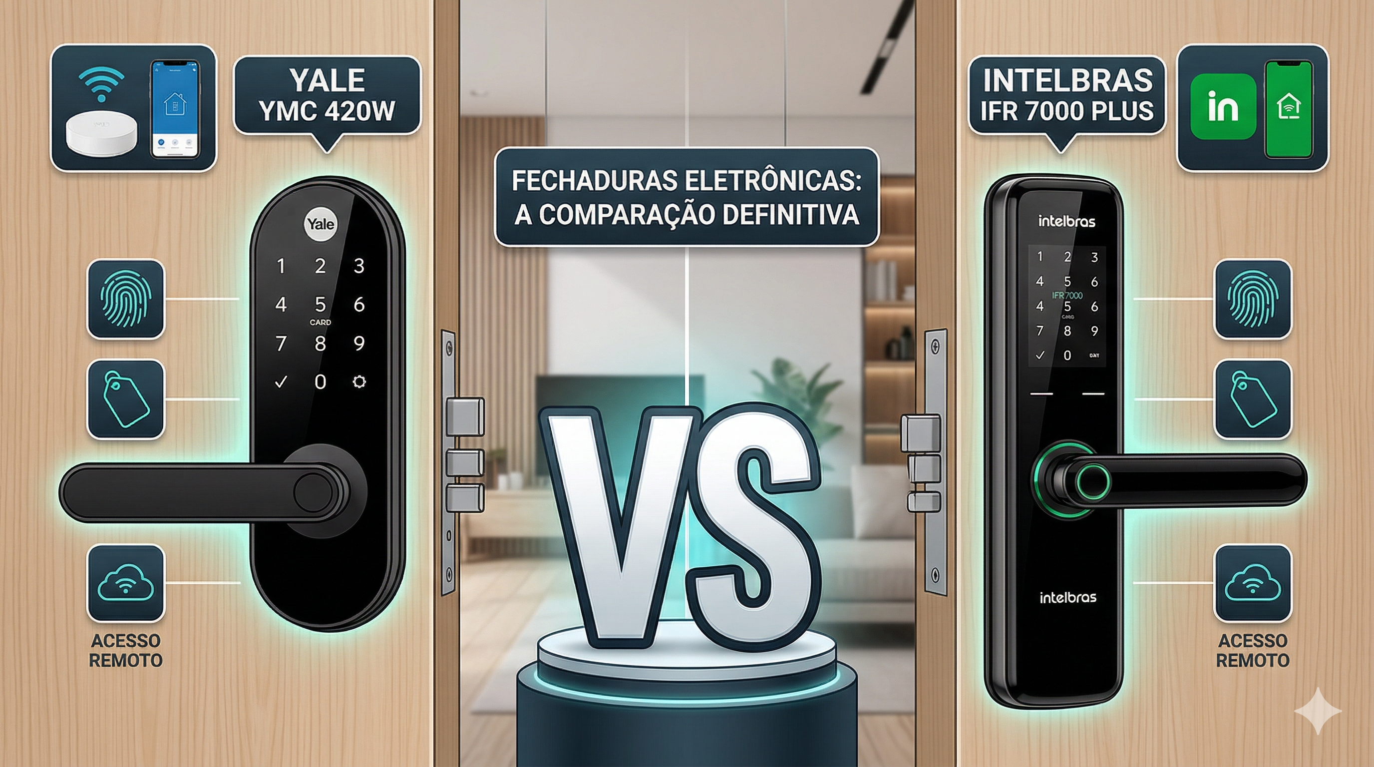 Comparativo entre as fechaduras digitais Yale YMC 420W e Yale YMF 40A RL