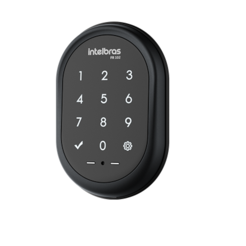 Fechadura digital Intelbras FR 102 com teclado touchscreen iluminado